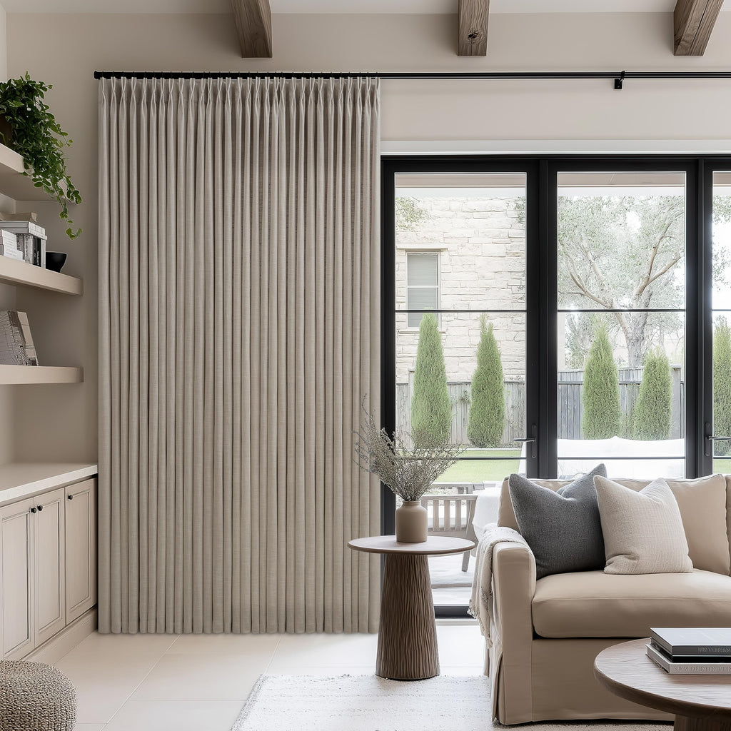100 Inch Wide Curtains 84 Inches Long Linen Curtains Burlywood Birch