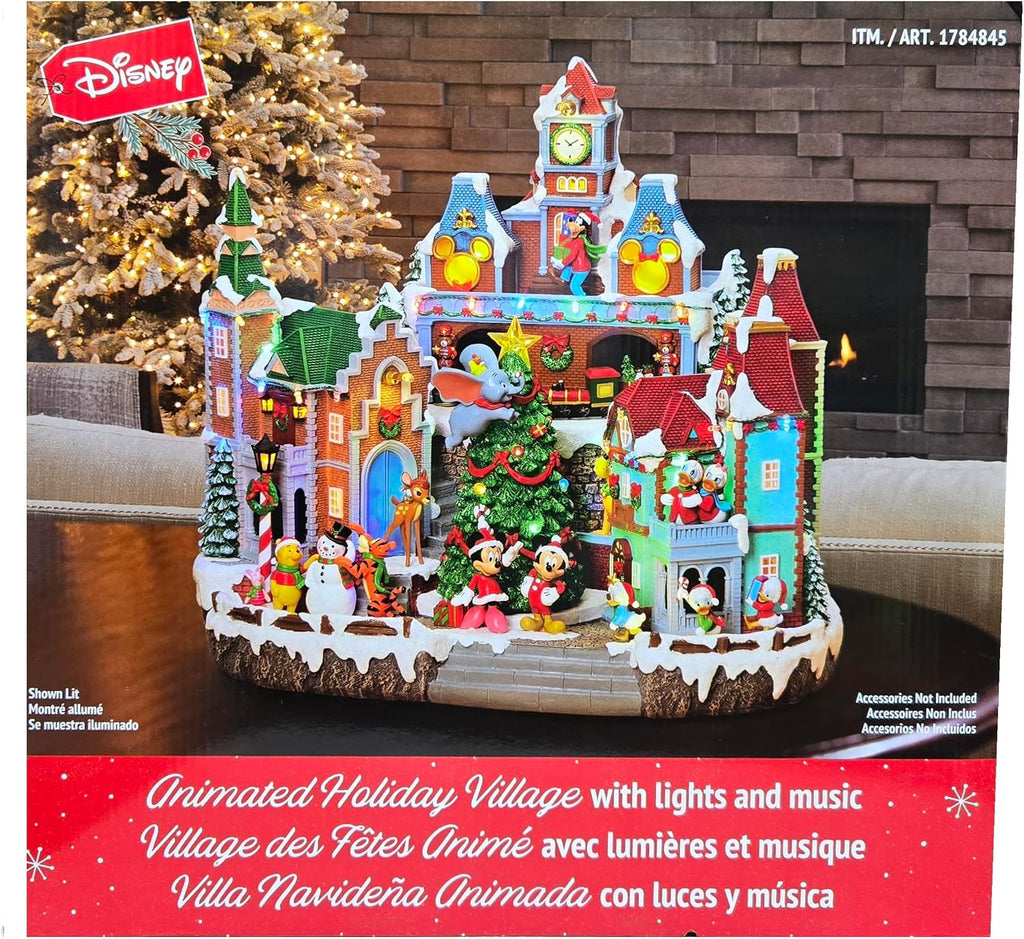 15-inch Animated Holiday Village with Lights and Music