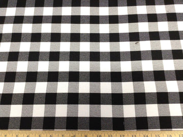 Discount Fabric 58 inches Wide Drapery Black and White Check DR23