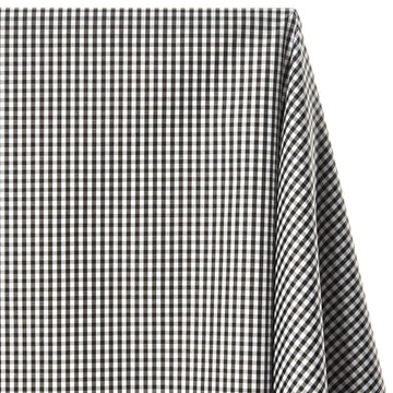 Suave 1/8" Gingham Check Shirting Poplin Fabric - Black 57/58" by The Yard
