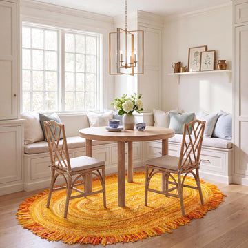 Braided Oval Rug 5x8, Gold BRD451D