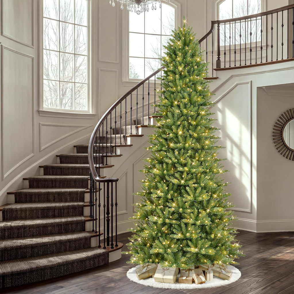 International 9ft Pre-Lit Slim Fraser Fir Artificial Christmas Tree