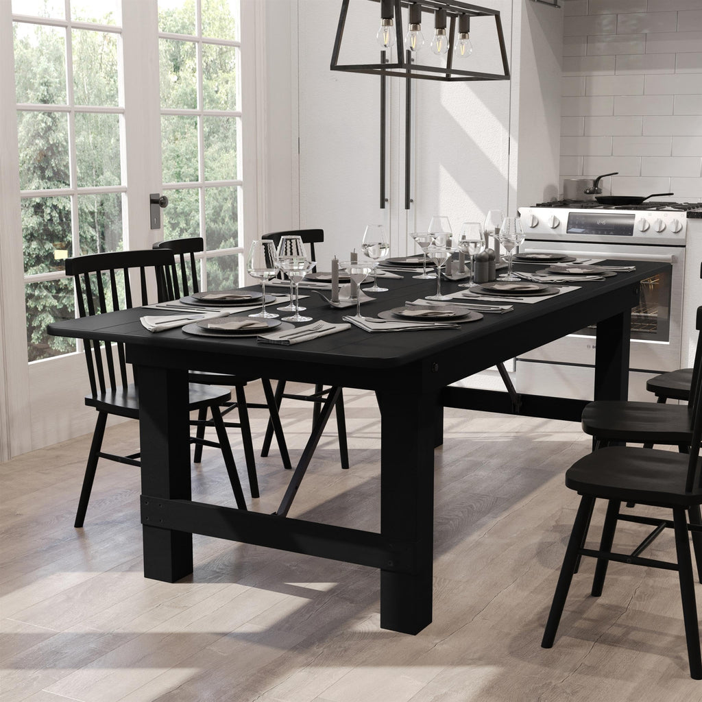 Hercules 96x40 in Locking Folding Table, Black