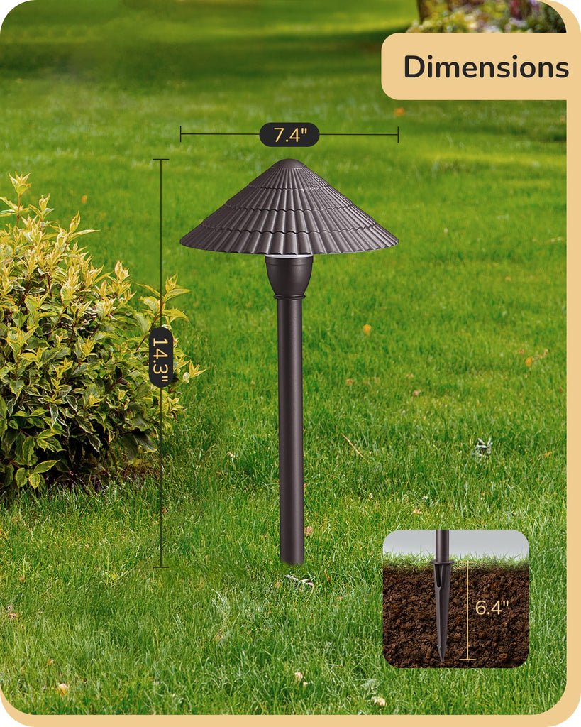 Low Voltage Landscape Lighting, LED 5CCT Pathway Lights 8 Pack