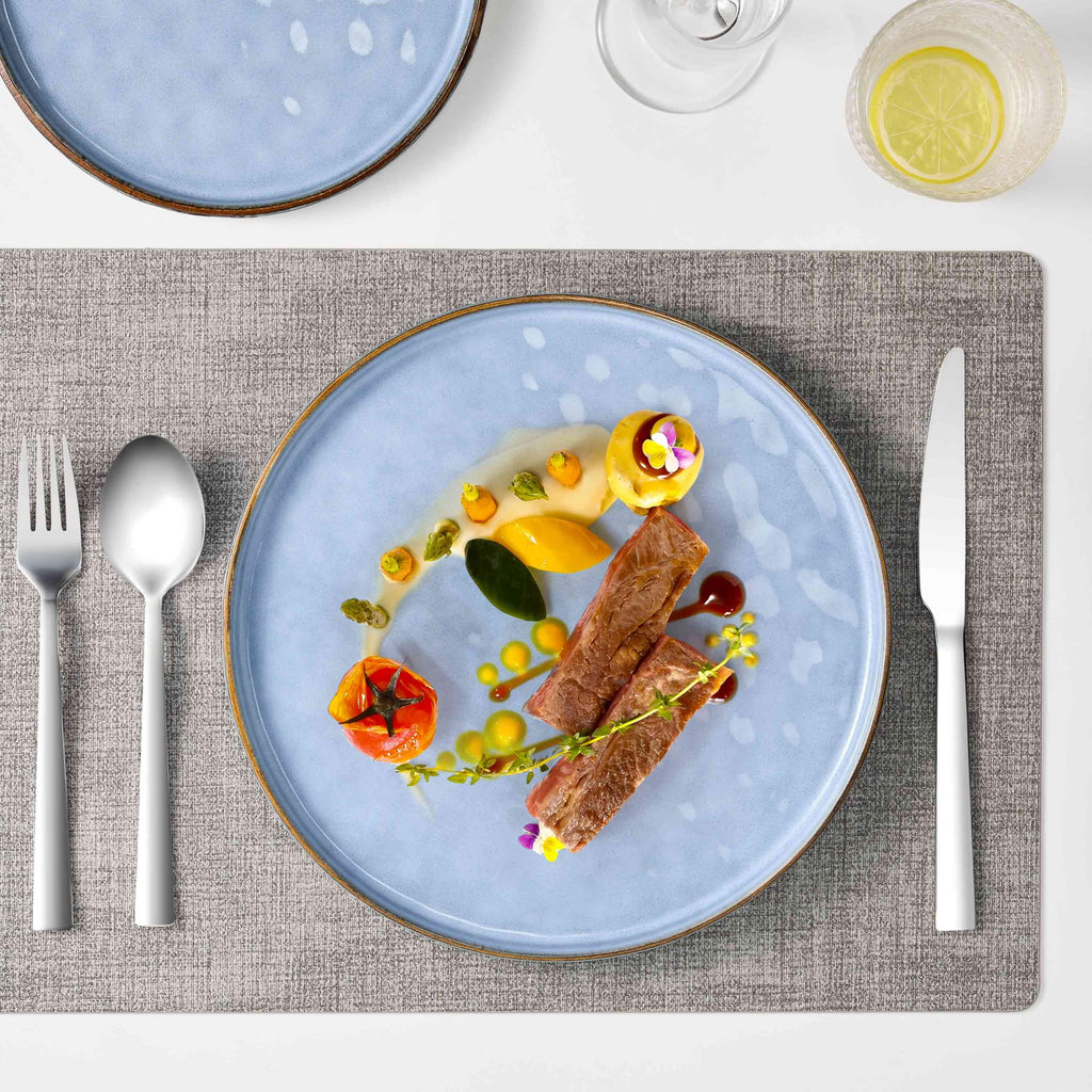 18 Pieces Dishes Sets for 6, Stoneware Dinnerware Dishwasher & Microwave Safe, Ceramic Plates and Bowls Sets