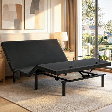 Adjustable Bed Frame Queen Electric Adjustable Bed Base with Remote&Zero Gravity Position Bed,Adjustable Base LED