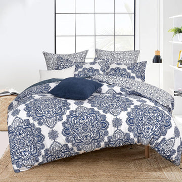 Ultra Soft Paisley Duvet Cover King, Printed Bedding Set 3 Pieces, Comfy Farmhouse Pattern Duvet Cover Set with 2