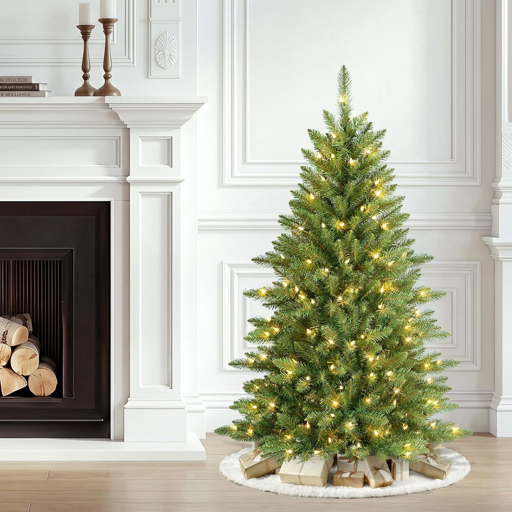 International 4.5ft Pre-Lit Slim Fraser Fir Artificial Christmas Tree