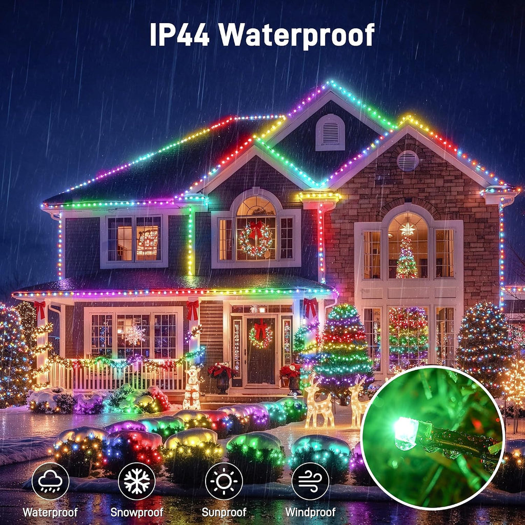 Smart Christmas String Lights,131FT 400 LED RGBW Color Changing Light