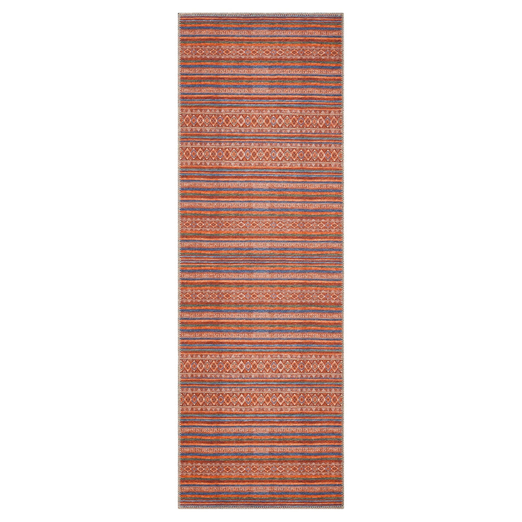 Washable Hallway Runner Rug, Turkish Boho, Multicolor (Kilim)