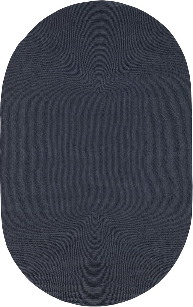 Braided Indoor/Outdoor Washable Oval Rug 4x6, Cream BRD315C