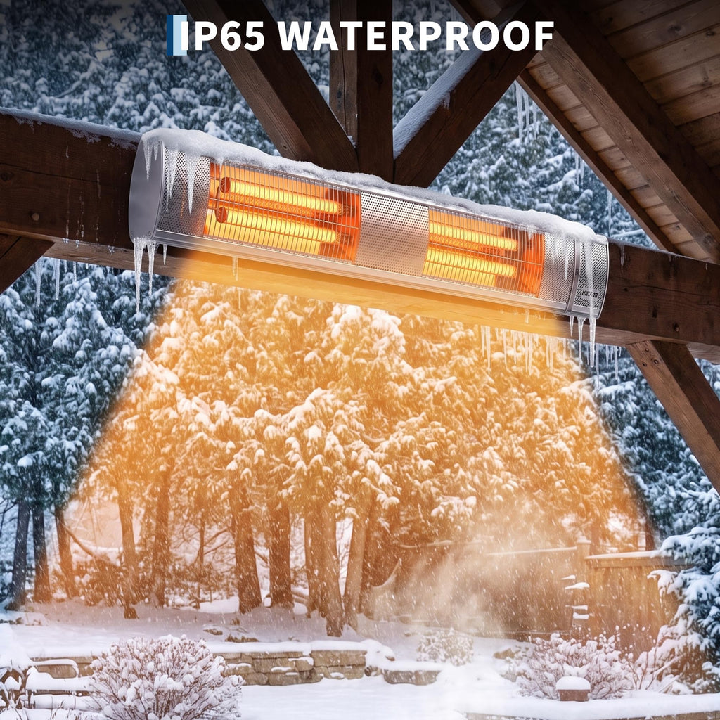 Infrared Electric Patio Heater, Wall Mounted Outdoor Heater