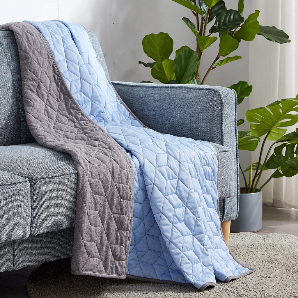 Cooling Blanket for Hot Sleepers Twin Size (60x80 inches), Dual-Sided Cool Summer Blanket Lightweight Cozy Bed Couch