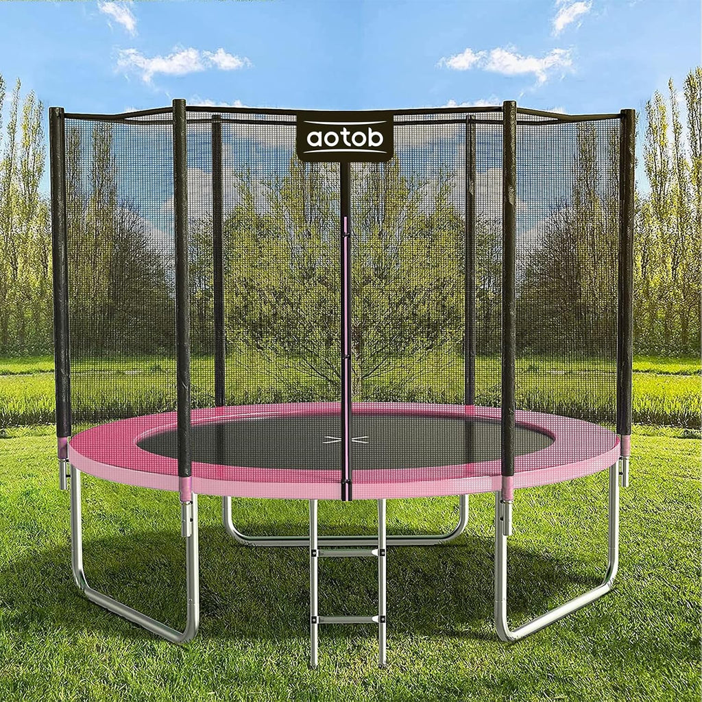 Trampoline with Net for Kids Outdoor 8 10 12 14 15FT ASTM 400LBS | Combo Bounce Jump for Kids and Adults Backyard