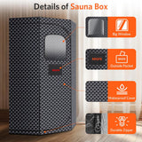 Sauna Box, Portable Steam Tent for Home Detox and Relaxation, Includes 3L Steamer, Remote Controller, Folding Chair