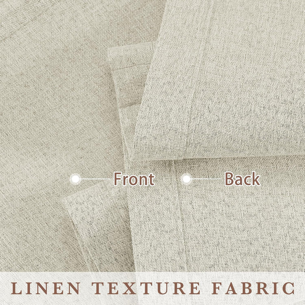 100%Blackout Roman Shades for Windows, Linen Fabric No Drill Magnetic Blind with Adhesive Tape, Thermal Insulation