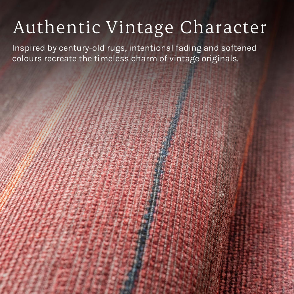 Crimson Horizon Brown & Red Area Rug - Persian-inspired design