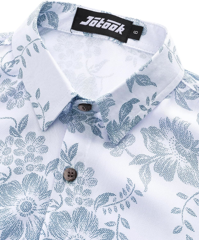 Boys Hawaiian Shirt Short Sleeve Button Down Tropical Summer Shirts