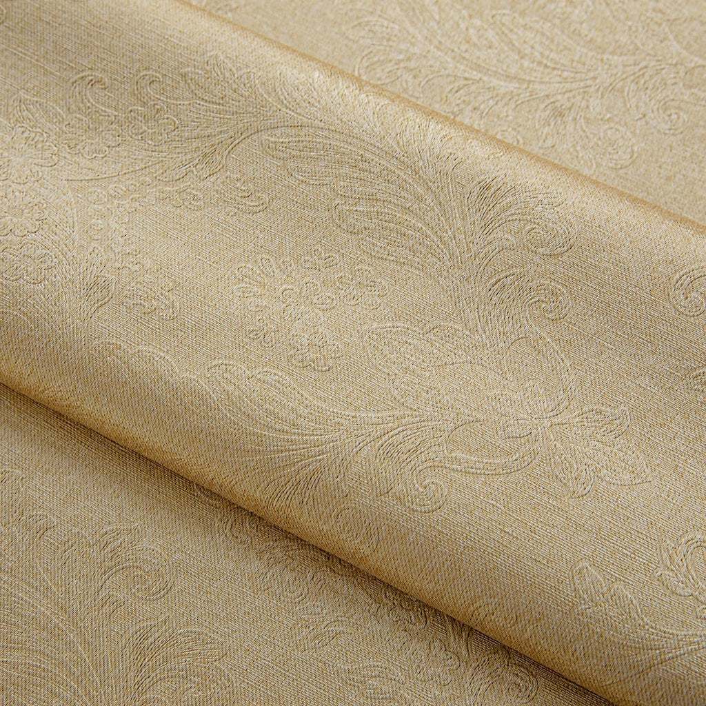 Grommet Top Blackout Curtains 2 Panels, Double Layer 3D Floral Embossed Relief Drapes, European Luxury Window Curtain