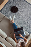 Outdoor Indoor Area Rug, Weather Resistant, Easy to Clean, Stain Resistant Floor Mat for Dining Room
