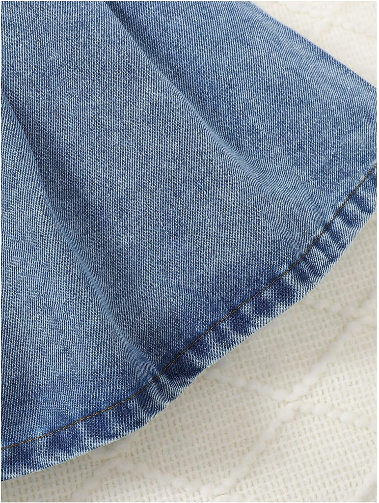 Toddler Baby Girl 2 Piece Cute Outfits Denim Jacket and Skirt
