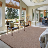 4x6 Modern Memory Foam Area Rug, Low Pile Non-Slip Carpet for Bedroom Kids Room Brown White