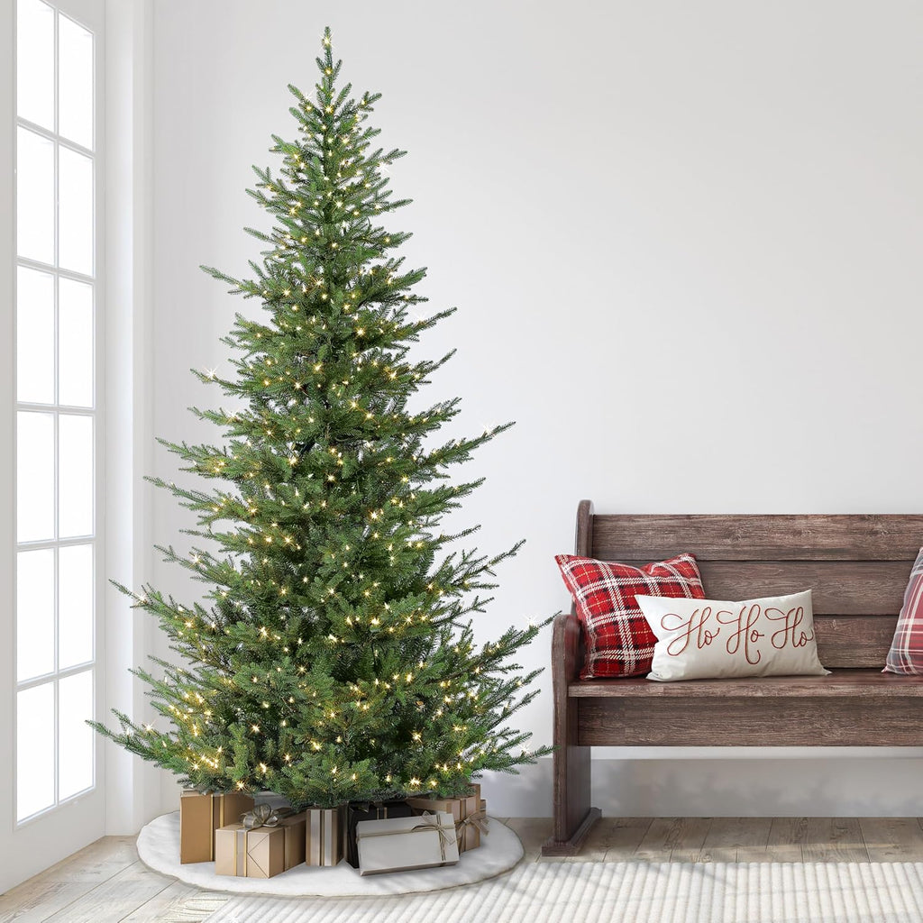 7.5 Foot Pre-Lit Natural Fir Artificial Christmas Tree with 700 Clear Lights