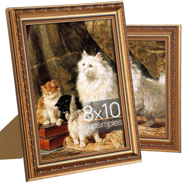 Vintage 8x10 Picture Frame, Antique Bronze&Black Frames 2 Pack