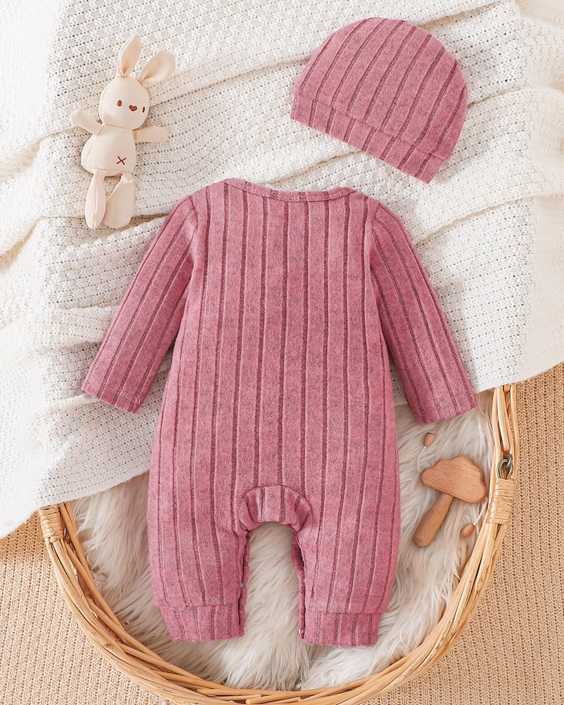 Newborn Girl Clothes Baby Coming Home Outfit Fall Winter Infant Sets Pink Ribbed Romper The Princess Has Arrived