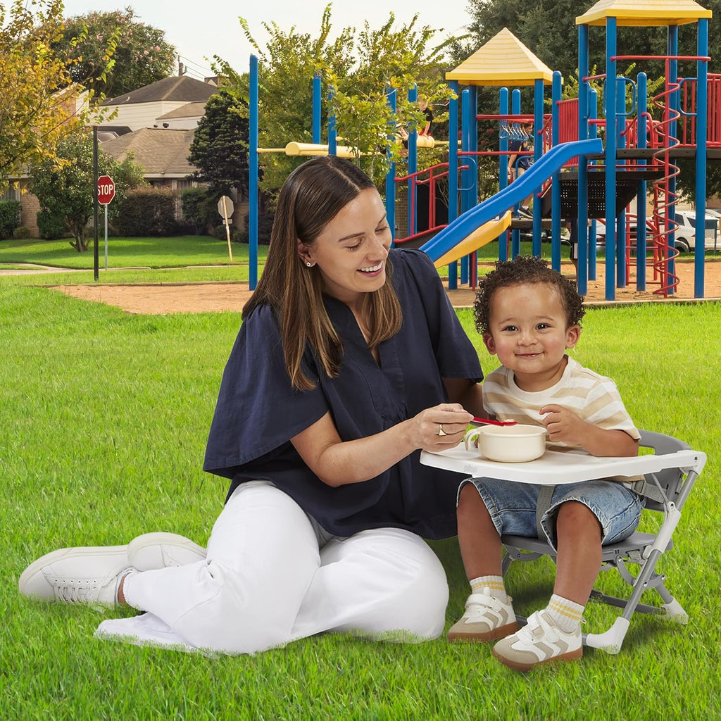 Baby SproutSeat Booster Seat Chair - Portable Folding Design, Travel Baby Beach Essentials, with 3-Point Safety