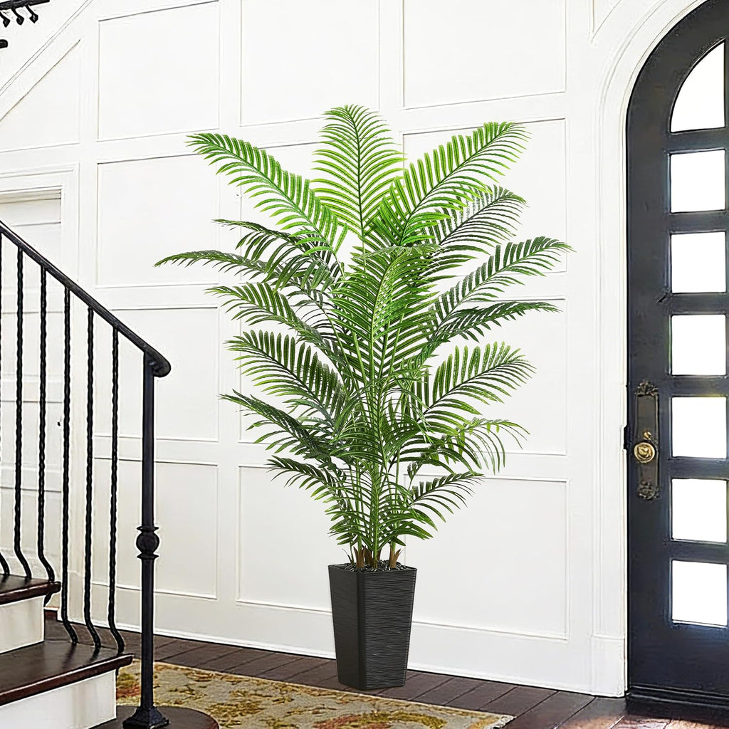 Artificial Palm Tree 6FT, Tropical Tall Fake Plants Indoor with Black Pot