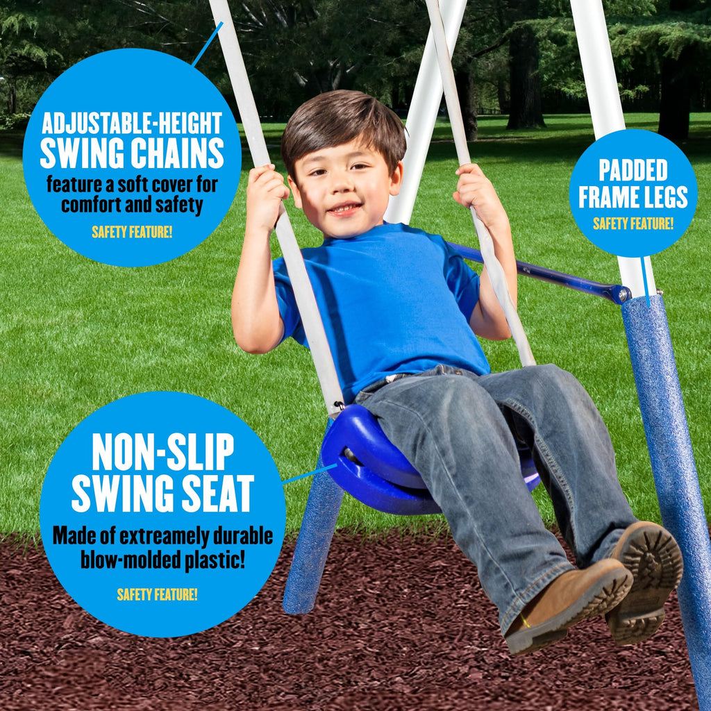 SuperDisc Swing Set - 5 User, Playground Set for Kids with Frame Anchors