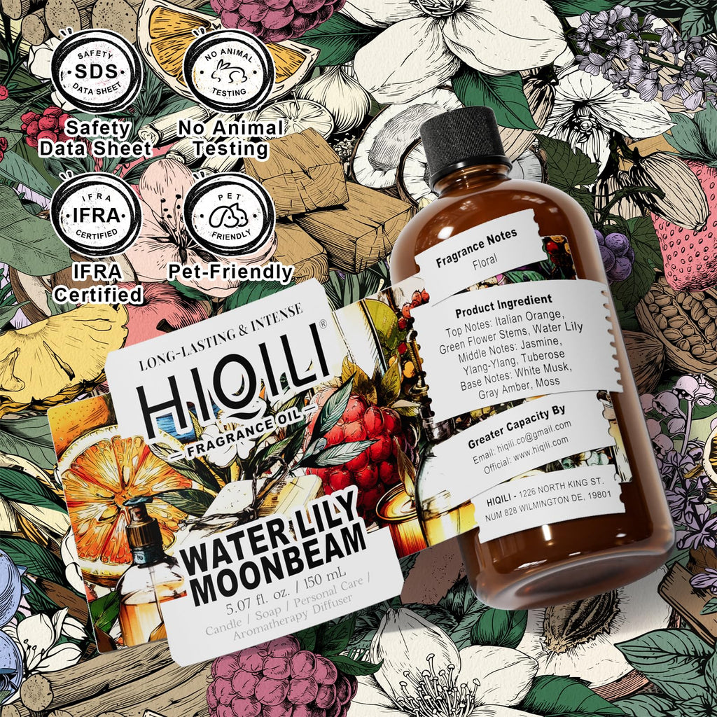 Water Lily Moonbeam Fragrance Oil for Diffuser, Candle & Soap Making