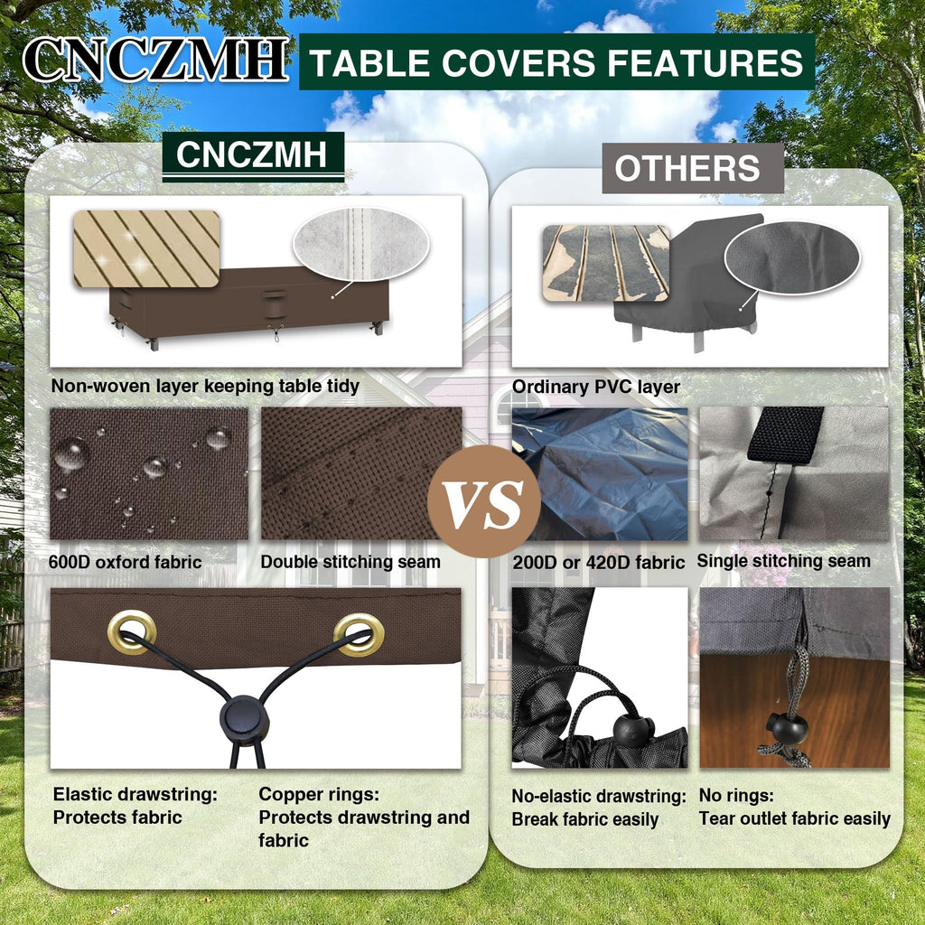 Heavy Duty Patio Furniture Covers Waterproof, 600D Outdoor Furniture Cover Waterproof for Sectional Sofa Couch