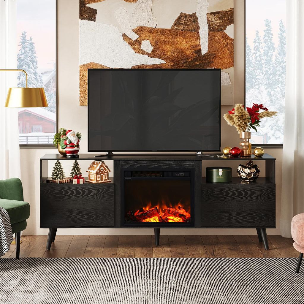 For 55/65 Inch TV, Storage Cabinets, Black