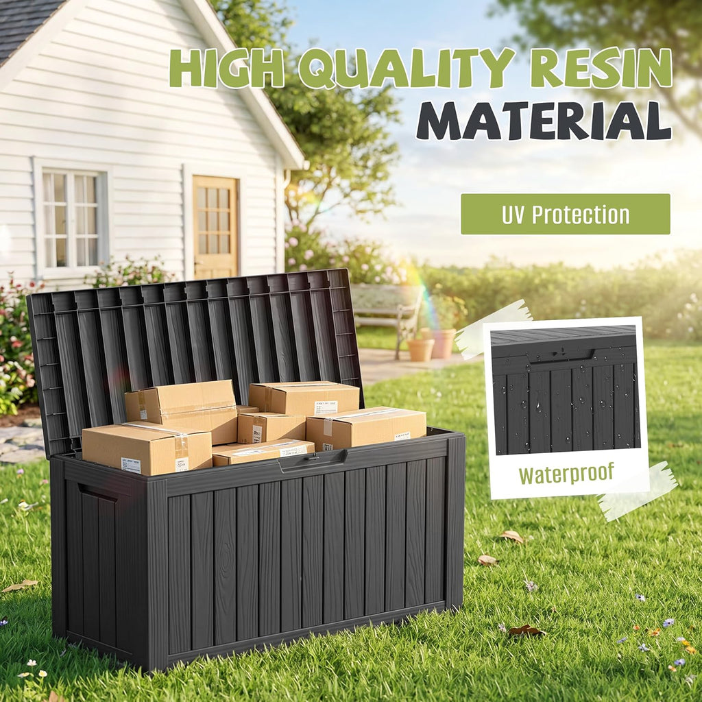 85 Gallon Package Delivery Boxes Outside Secure Waterproof Resin UV Resistant Lockable Mail Parcel Drop Mailbox Storage
