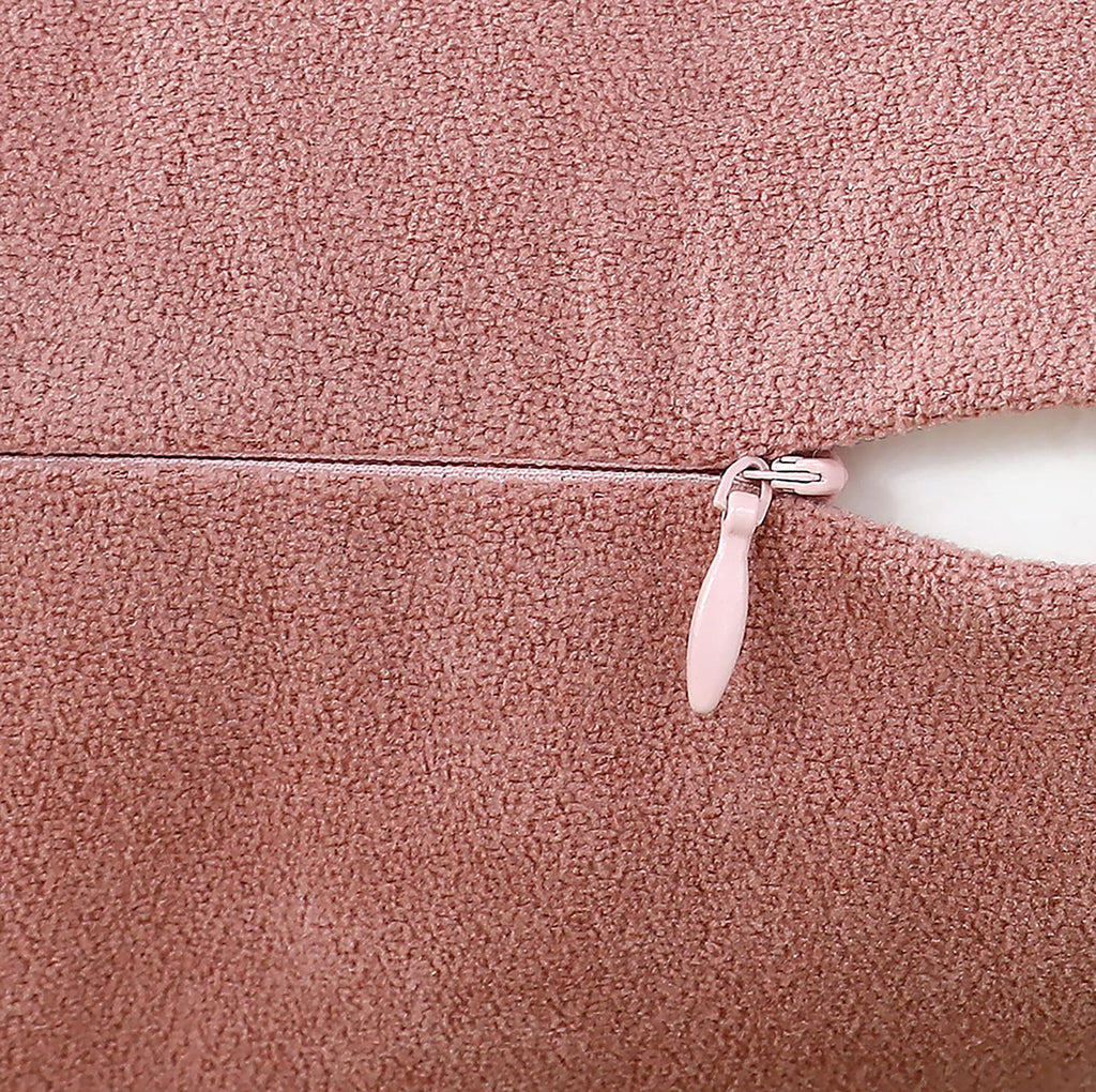 Decorative Dusty Rose Throw Pillow Covers Rustic Farmhouse Super Soft Square Chenille Comfy Solid Cushion Couch Cases
