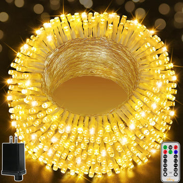 Christmas Lights Outdoor 800LED 262FT, Warm White Plug in Fairy Light