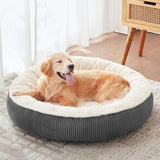36 inches Donut Dog Bed for Large Dogs - Calming Round Pet Bed with Removable&Washable Cover