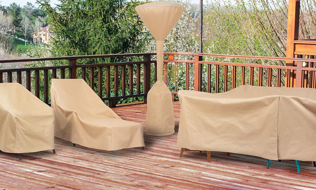 Basics Patio Chaise Lounge Chair Cover - Weather-Resistant Fabric - Furniture Protection Perfect , Deck, and Porch