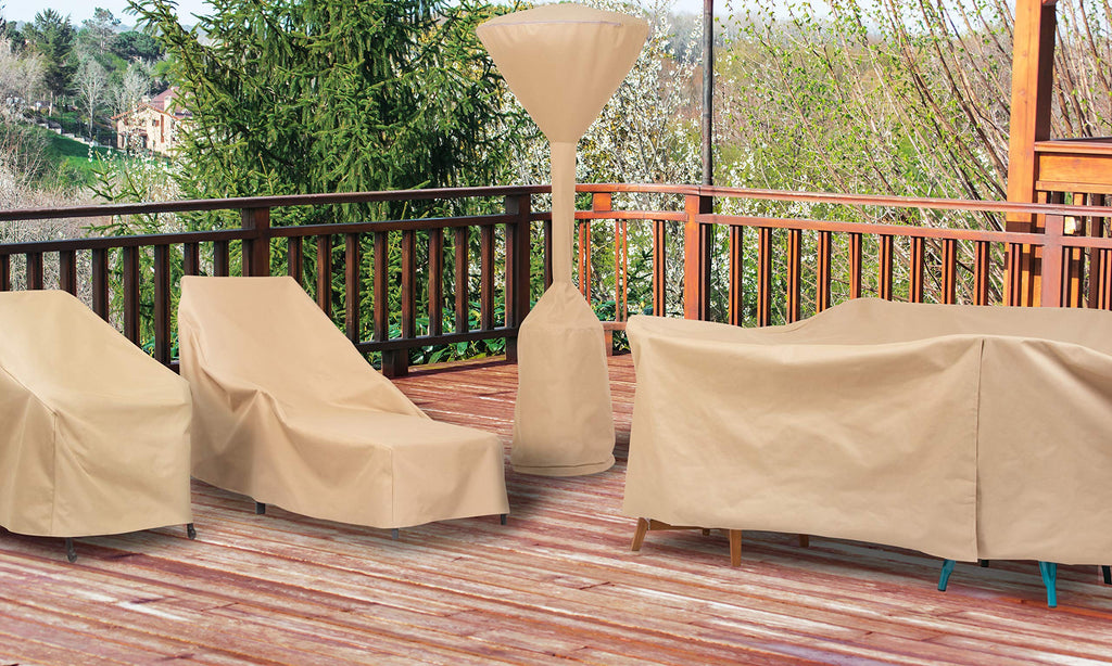 Basics Patio Chair Cover - Weather-Resistant Fabric - Furniture Protection Perfect, Deck, and Porch - 33" L x 34" W