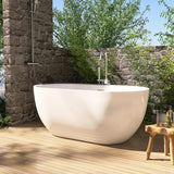 59" Acrylic Free Standing Tub, Stand Alone Tub, Freestanding Bathtub, Soaking Bathtub, cUPC Certified, SE(Glossy White)