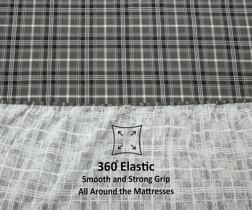 4 Piece 100% Cotton Flannel Sheets Bed Set - Warm & Extra Soft - Deep Pockets, Breathable, All Seasons