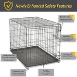 42-Inch New World Crate for Large Breeds, 71-90 lbs, Single Door Folding Dog Crate, Leak-Proof Tray & Secure Latch