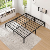 Metal Bed Frame,Full Bed Frame with Storage Space,Heavy Duty Sturdy Mattress Foundation,Easy Assembly,No Box Spring