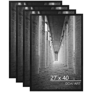 27x40 Poster Frame Black 4 Pack, Poster Frames 27 x 40 inches
