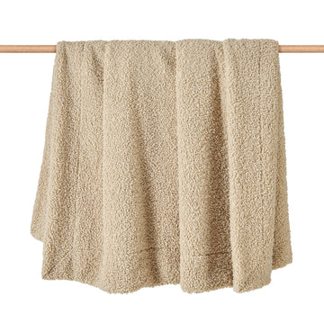 Teddy Cream 50x60 inch Boucle Throw Blanket