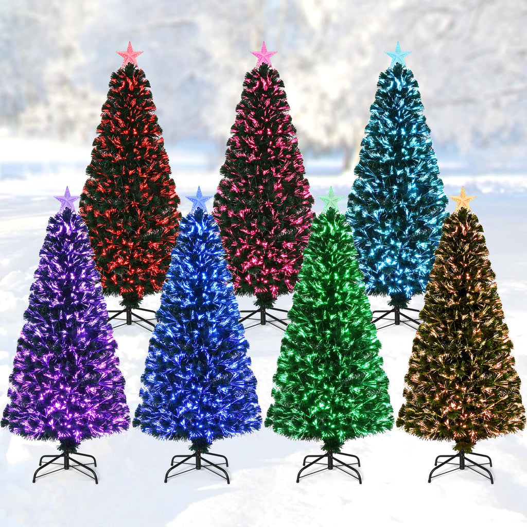 5FT Fiber Optic Christmas Tree with Top Star