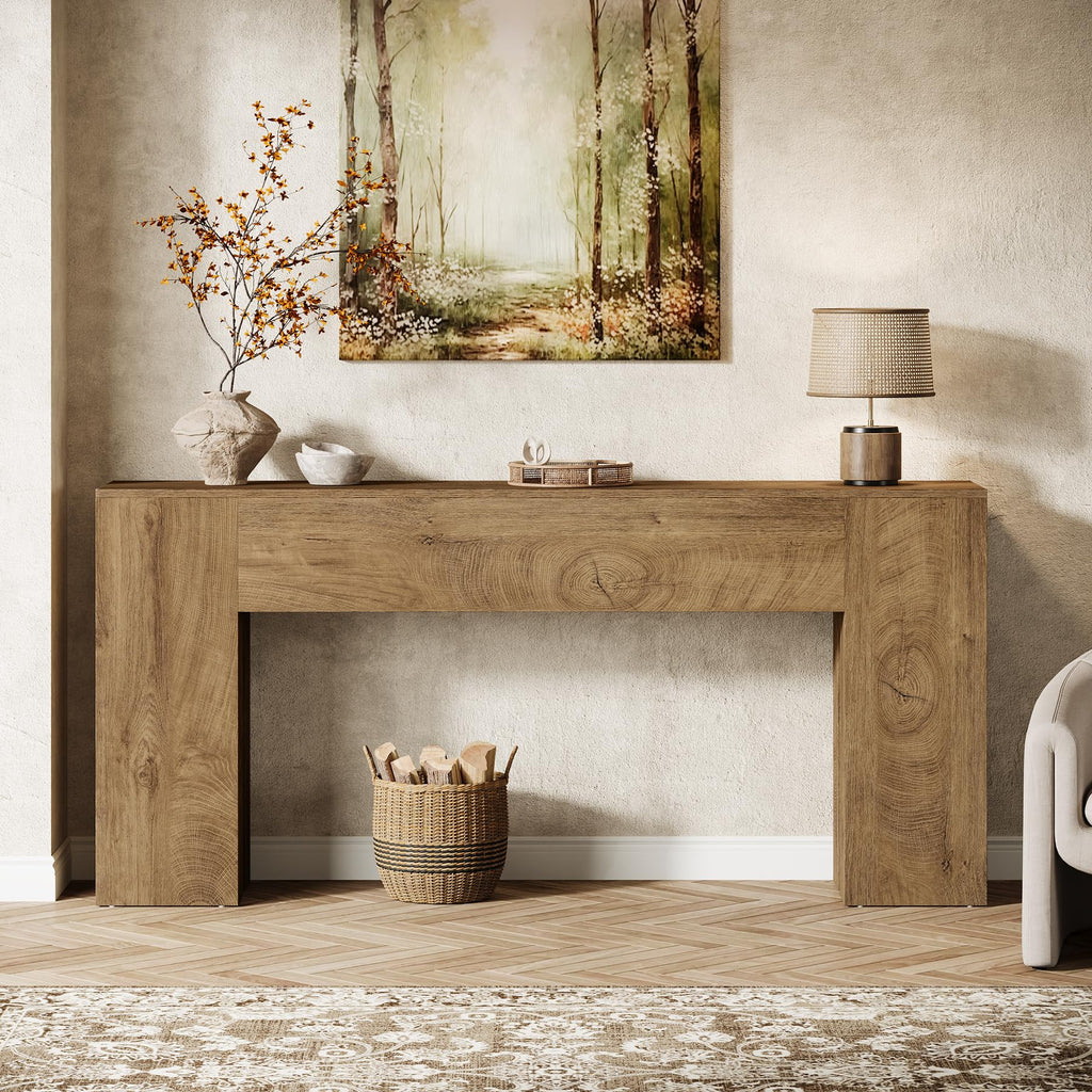 71-Inch Long Console Table, Farmhouse Sofa Console