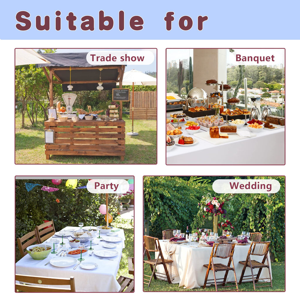 2-Pack Red Fitted Tablecloths for 6ft Tables Christmas Decor